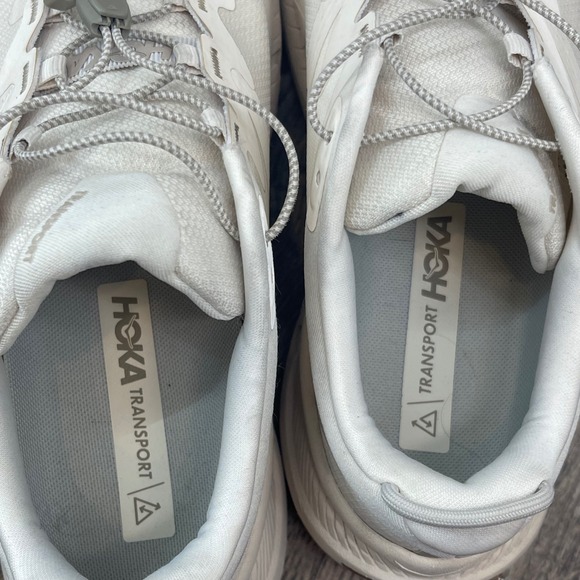 Hoka One One W Transport Running Shoes Sneakers Cream White Vibram Size 10B - Picture 7 of 8